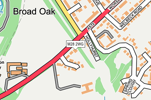 M28 2WG map - OS OpenMap – Local (Ordnance Survey)