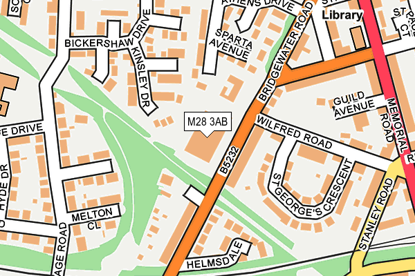 M28 3AB map - OS OpenMap – Local (Ordnance Survey)