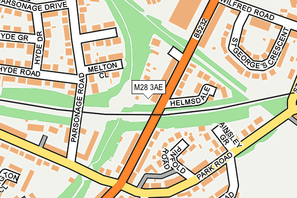 M28 3AE map - OS OpenMap – Local (Ordnance Survey)