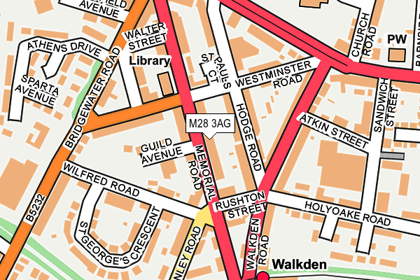 M28 3AG map - OS OpenMap – Local (Ordnance Survey)
