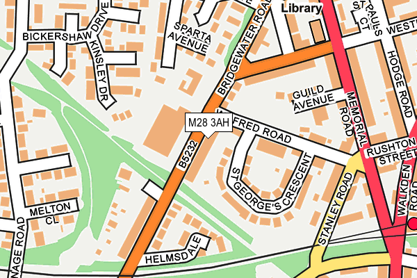 M28 3AH map - OS OpenMap – Local (Ordnance Survey)