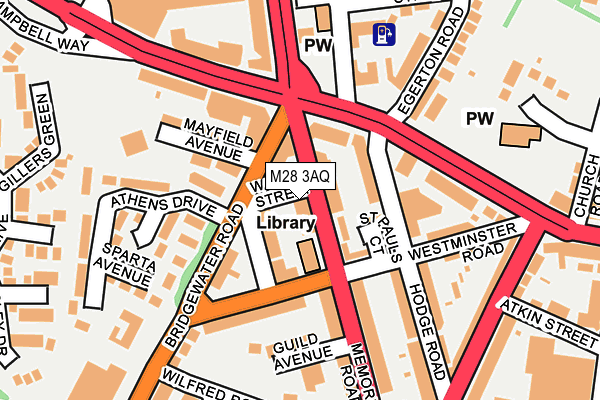 M28 3AQ map - OS OpenMap – Local (Ordnance Survey)