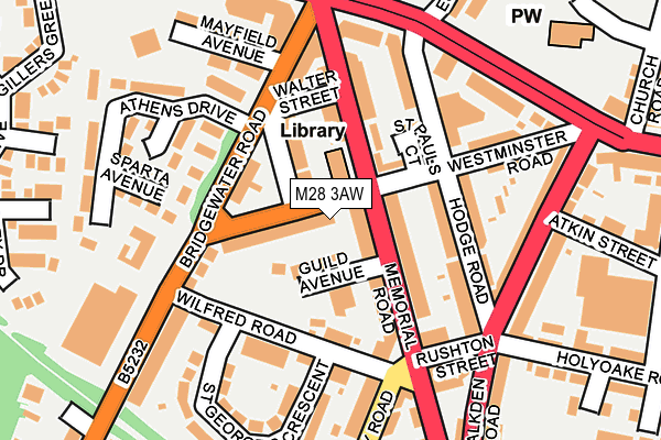 M28 3AW map - OS OpenMap – Local (Ordnance Survey)