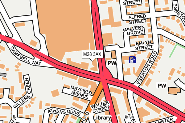 M28 3AX map - OS OpenMap – Local (Ordnance Survey)