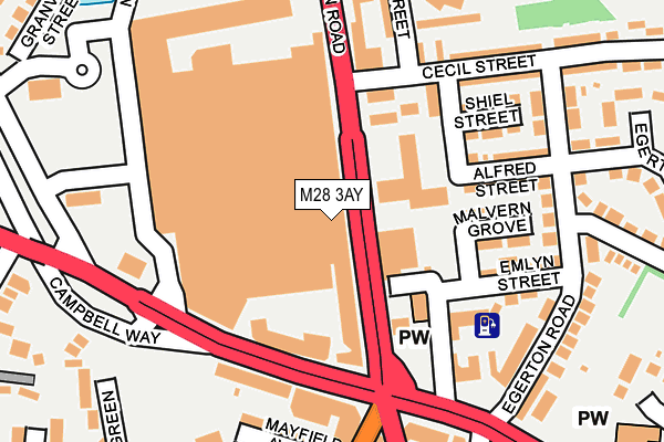 M28 3AY map - OS OpenMap – Local (Ordnance Survey)