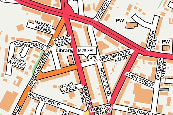 M28 3BL map - OS OpenMap – Local (Ordnance Survey)