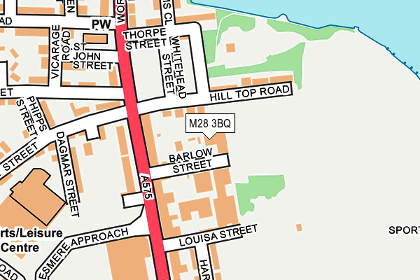 M28 3BQ map - OS OpenMap – Local (Ordnance Survey)