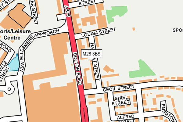 M28 3BS map - OS OpenMap – Local (Ordnance Survey)