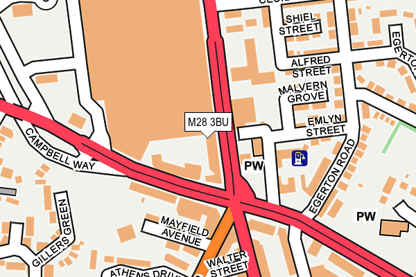 M28 3BU map - OS OpenMap – Local (Ordnance Survey)