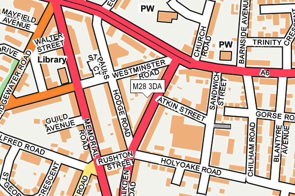 M28 3DA map - OS OpenMap – Local (Ordnance Survey)