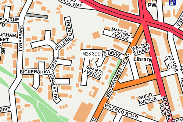 M28 3DD map - OS OpenMap – Local (Ordnance Survey)