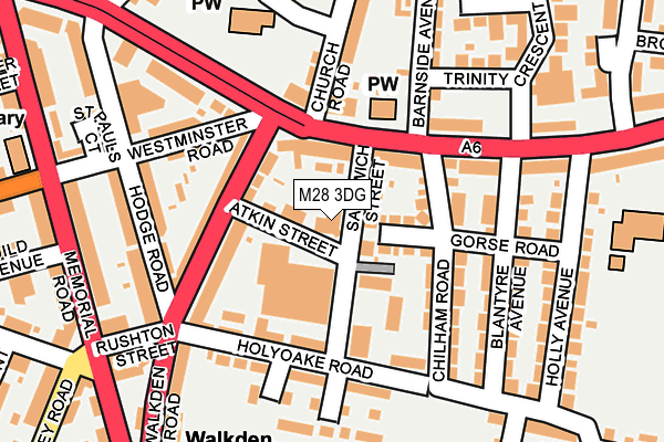 M28 3DG map - OS OpenMap – Local (Ordnance Survey)
