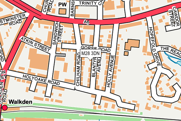 M28 3DN map - OS OpenMap – Local (Ordnance Survey)