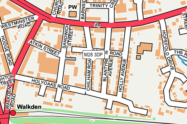 M28 3DP map - OS OpenMap – Local (Ordnance Survey)