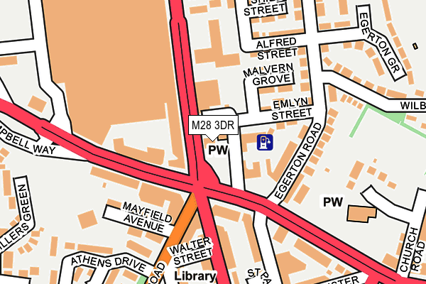 M28 3DR map - OS OpenMap – Local (Ordnance Survey)