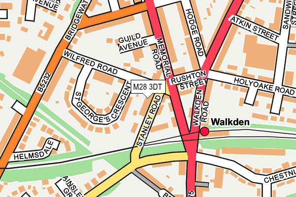 M28 3DT map - OS OpenMap – Local (Ordnance Survey)