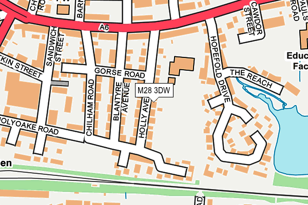 M28 3DW map - OS OpenMap – Local (Ordnance Survey)