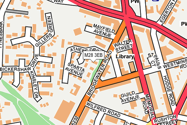 M28 3EB map - OS OpenMap – Local (Ordnance Survey)