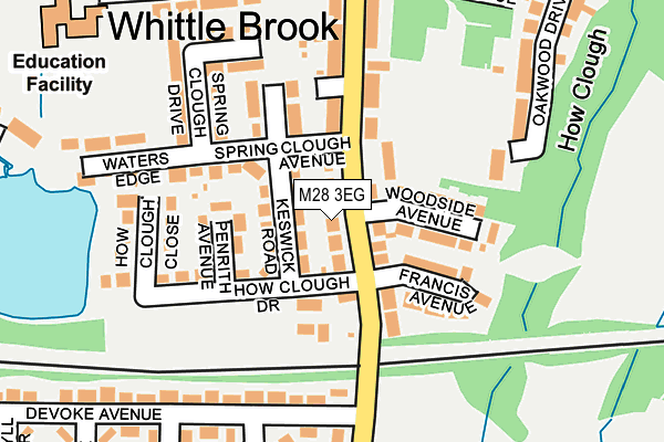 M28 3EG map - OS OpenMap – Local (Ordnance Survey)