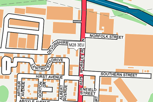 M28 3EU map - OS OpenMap – Local (Ordnance Survey)