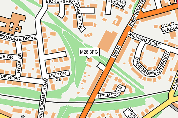 M28 3FG map - OS OpenMap – Local (Ordnance Survey)