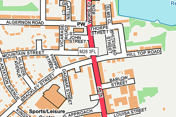 M28 3FL map - OS OpenMap – Local (Ordnance Survey)