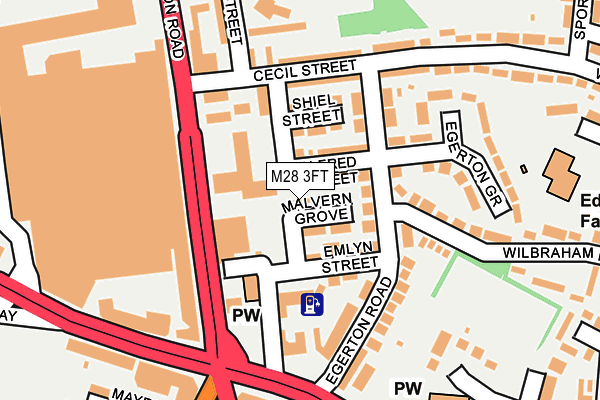 M28 3FT map - OS OpenMap – Local (Ordnance Survey)