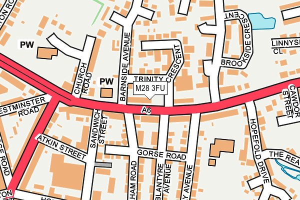 M28 3FU map - OS OpenMap – Local (Ordnance Survey)