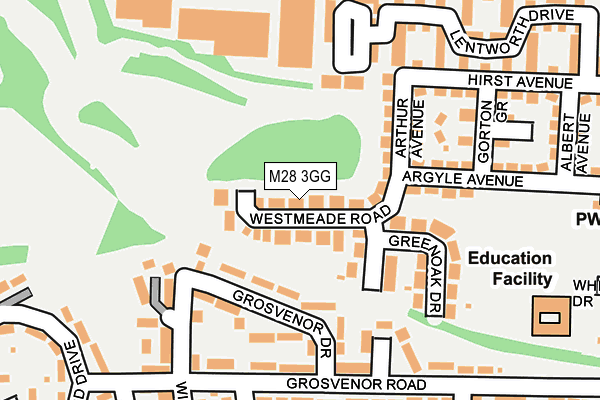 M28 3GG map - OS OpenMap – Local (Ordnance Survey)