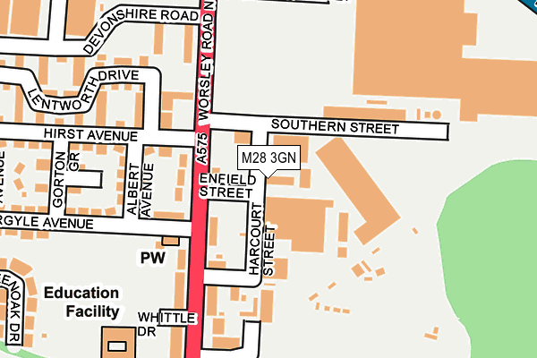 M28 3GN map - OS OpenMap – Local (Ordnance Survey)