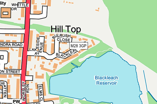 M28 3GP map - OS OpenMap – Local (Ordnance Survey)