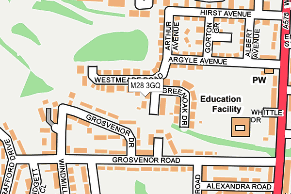 M28 3GQ map - OS OpenMap – Local (Ordnance Survey)