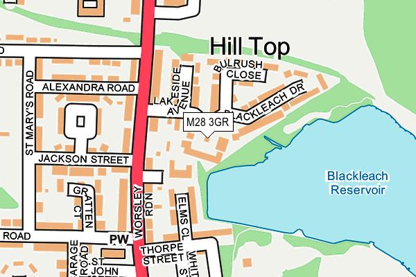 M28 3GR map - OS OpenMap – Local (Ordnance Survey)