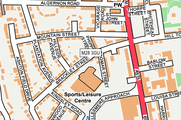 M28 3GU map - OS OpenMap – Local (Ordnance Survey)