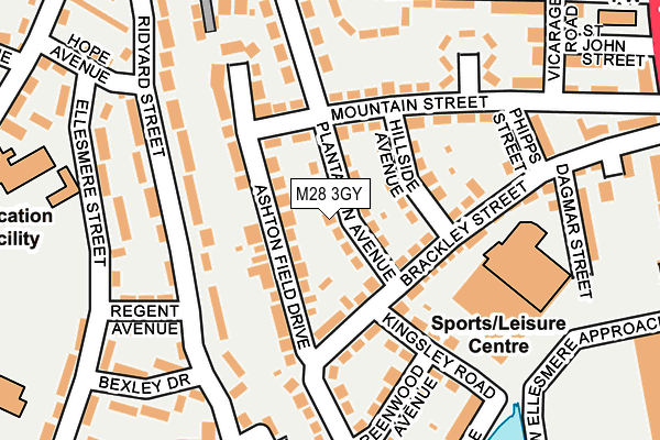 M28 3GY map - OS OpenMap – Local (Ordnance Survey)