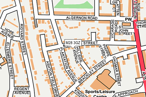 M28 3GZ map - OS OpenMap – Local (Ordnance Survey)