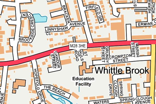 M28 3HE map - OS OpenMap – Local (Ordnance Survey)