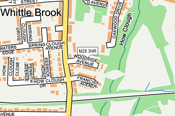 M28 3HR map - OS OpenMap – Local (Ordnance Survey)