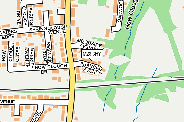 M28 3HY map - OS OpenMap – Local (Ordnance Survey)