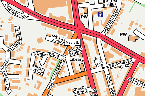 M28 3JE map - OS OpenMap – Local (Ordnance Survey)