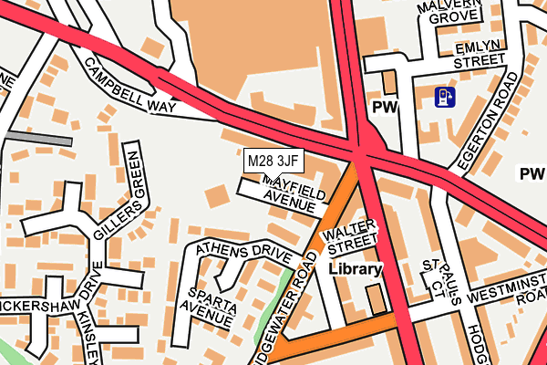 M28 3JF map - OS OpenMap – Local (Ordnance Survey)
