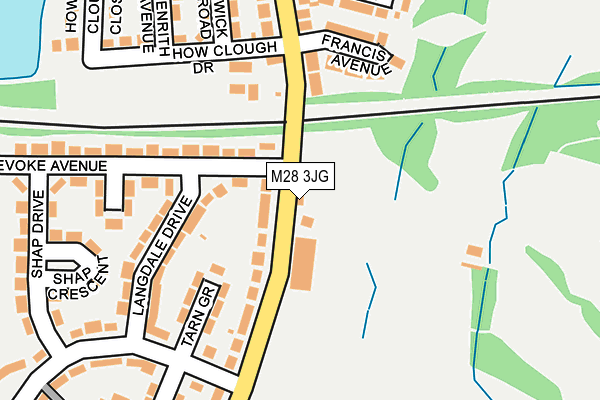 M28 3JG map - OS OpenMap – Local (Ordnance Survey)