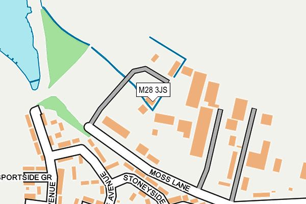M28 3JS map - OS OpenMap – Local (Ordnance Survey)
