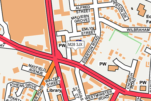 M28 3JX map - OS OpenMap – Local (Ordnance Survey)