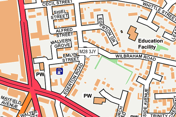 M28 3JY map - OS OpenMap – Local (Ordnance Survey)