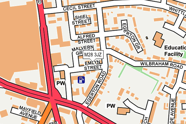 M28 3JZ map - OS OpenMap – Local (Ordnance Survey)