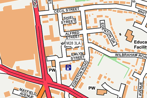M28 3LA map - OS OpenMap – Local (Ordnance Survey)