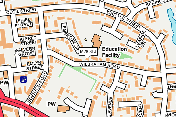 M28 3LJ map - OS OpenMap – Local (Ordnance Survey)