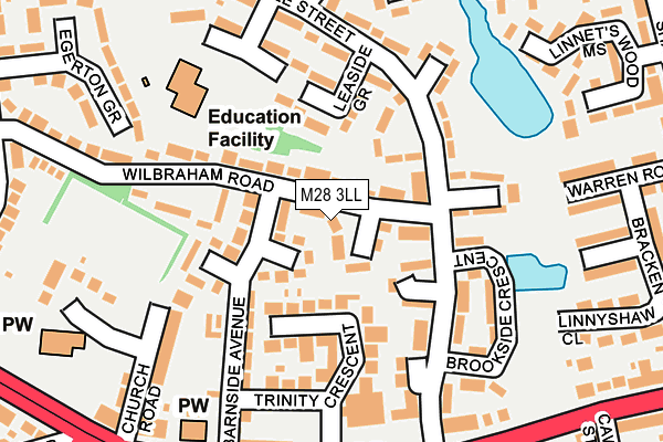 M28 3LL map - OS OpenMap – Local (Ordnance Survey)