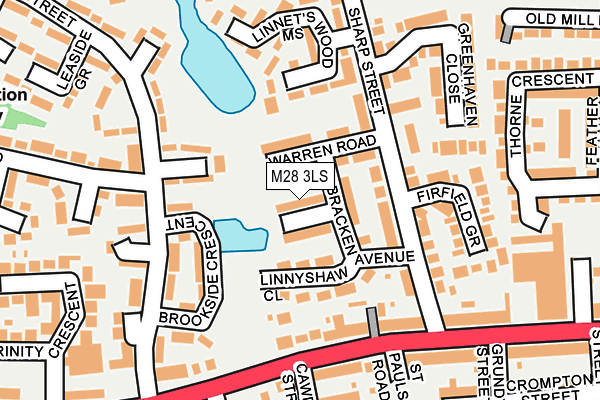 M28 3LS map - OS OpenMap – Local (Ordnance Survey)